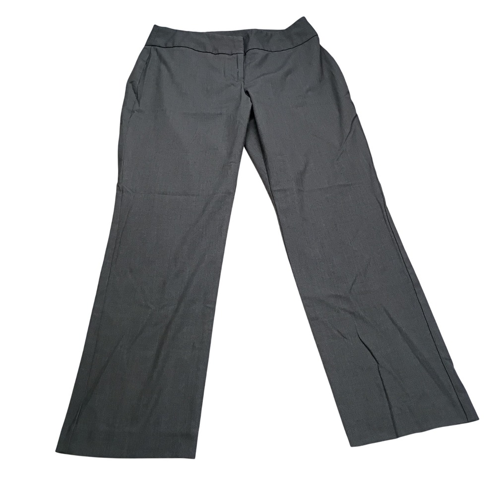 Simply Styled Dress Pants Women 10 Gray Straight Leg Workwear Trousers‎